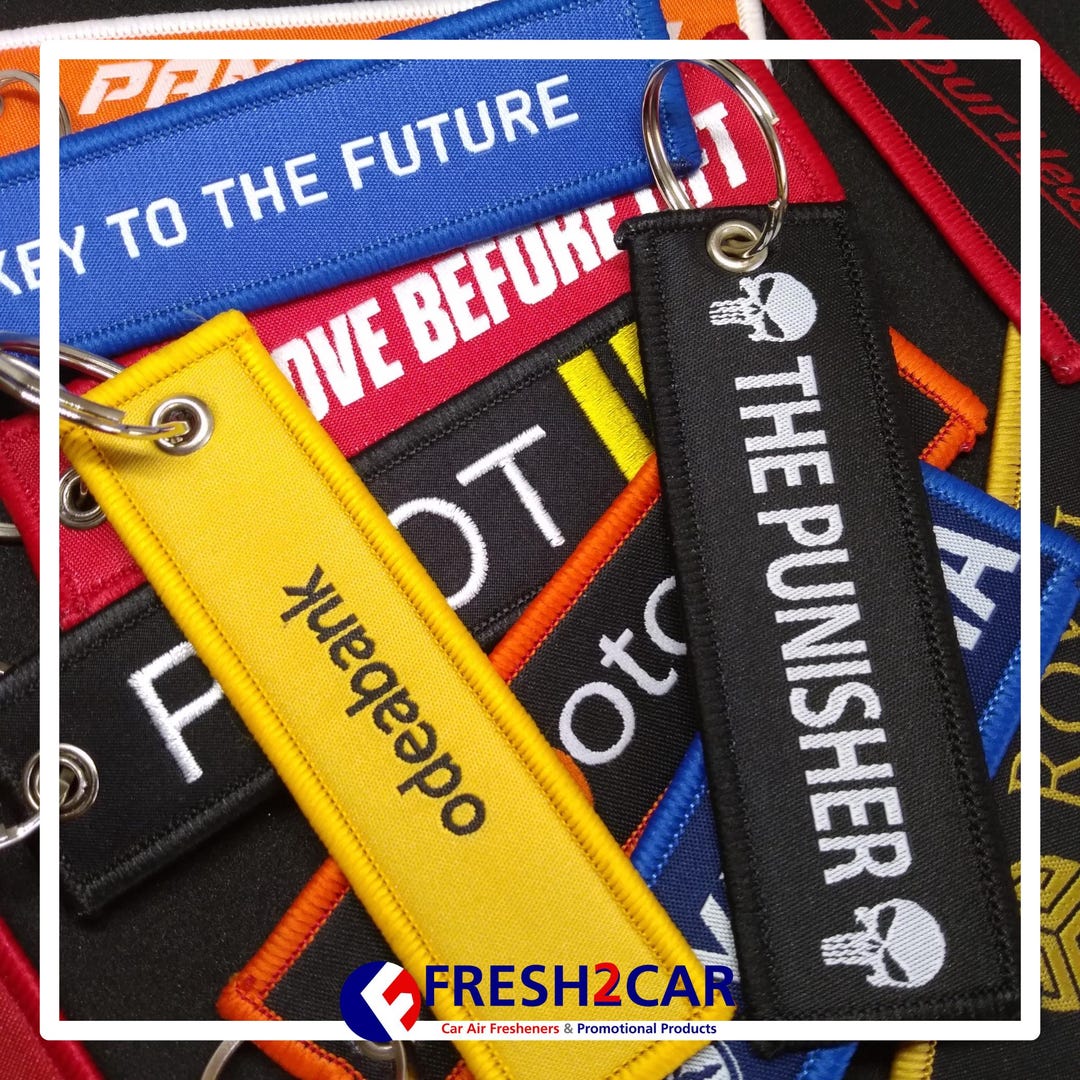 Custom Embroidered Logo Keychain: Personalized Corporate Key Fob, Bulk ...