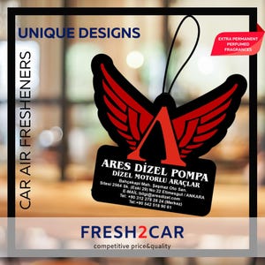 Ambientadores para coche con logotipo personalizado: Producto promocional a granel, marketing de marca (1000 unidades).