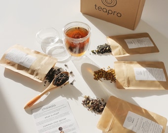 Teapro „Chaiwala“ Geschenkbox mit 4 leckeren Chai-Tees + Infuser-Glas