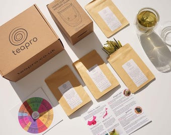 Teapro Grüner Tee Geschenkbox: Loser Blatttee + Infuser-Glas