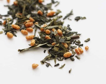 Japanischer Genmaicha Grüner Tee | Gebratener Reis, herzhafter Umami-Geschmack