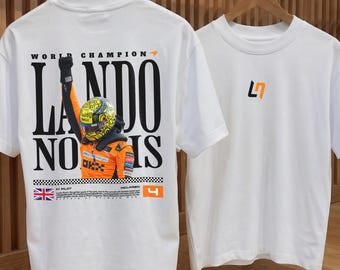 Lando Norris shirt, Mclaren Norris 4, World Champion, Formula 1