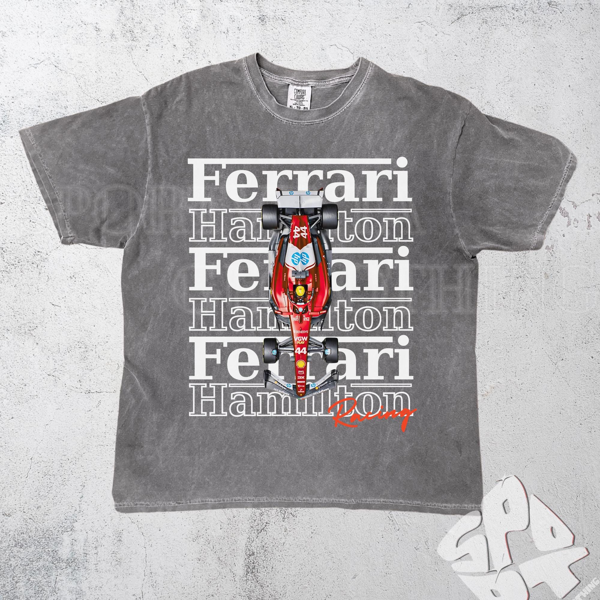 フェラーリF1 Tシャツ、レトロフェラーリF1 Tシャツ、ルイスハミルトン 