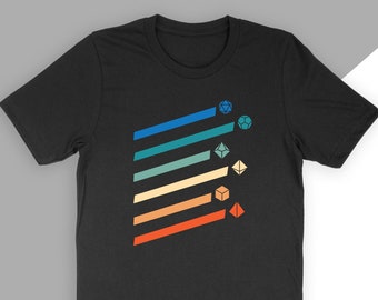 Rainbow Dice DnD Shirt, Dungeons and Dragons Shirt, D20 Dice Shirt, Dungeons and Dragons Christmas, DnD Gift, RPG Shirt