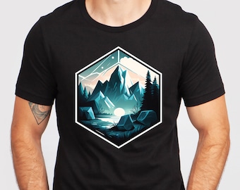 D20 Mountain DnD Shirt, Dungeons and Dragons Shirt, D20 Dice Shirt, Dungeons and Dragons Christmas, DnD Gift, RPG Shirt, Gift for Dad
