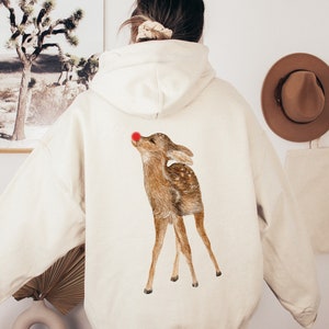 Reindeer outlet hooded sweatshirt