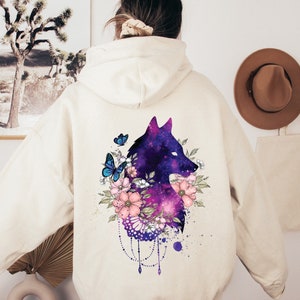 Galaxy Wolf Hoodie Etsy