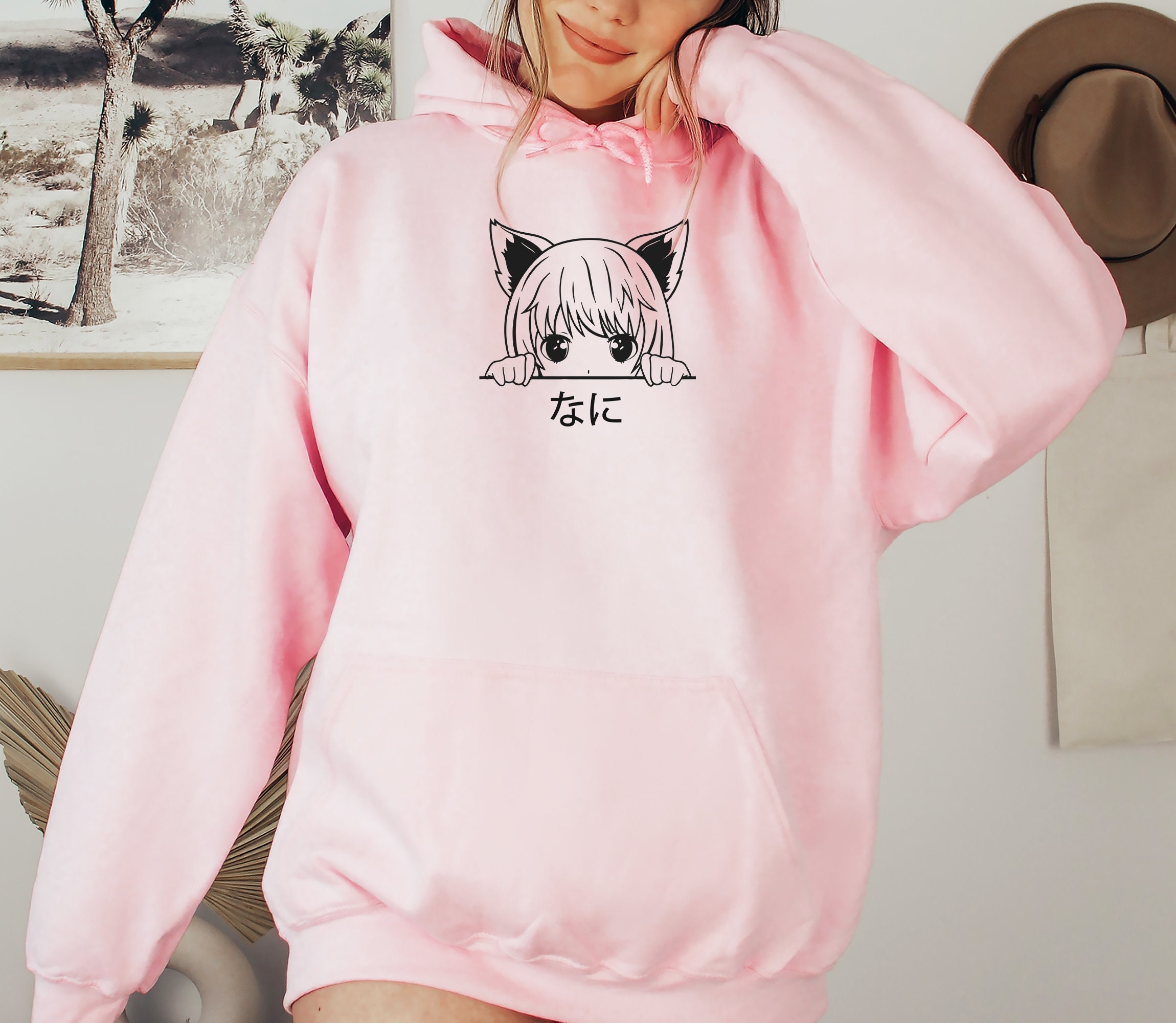 Girl's Cute Anime Style Sweater or Shirt Cat Hoodie Kawaii Fashion | eBay