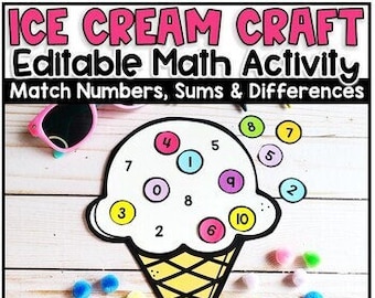 Ice Cream Math Craft l Number Matching