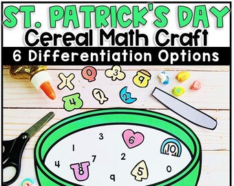 Bricolage mathématique porte-bonheur : activité maternelle pour la Saint-Patrick (téléchargement numérique)