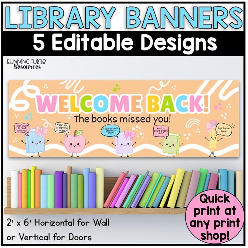 Welcome Back to Library - Etsy
