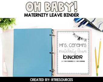 Teacher Maternity Leave Binder Template (Digital Download)