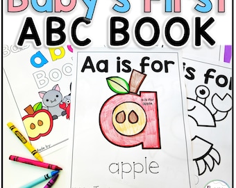 Modèle de livre ABC, cadeau de baby shower pour professeur, activité étudiante (téléchargement numérique)