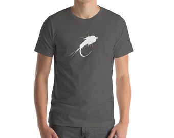 Pheasant Tail Nymph Fly Fishing Unisex T-Shirt, Rainbow, Brown, Cutthroat Trout