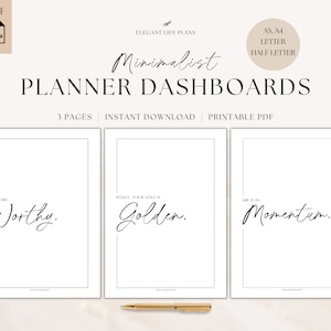 Printable Self Love Planner Dashboards for Self Care Planner, Self Care Planner Dividers for Self Care Journal, A5/A4/Letter/Half Letter