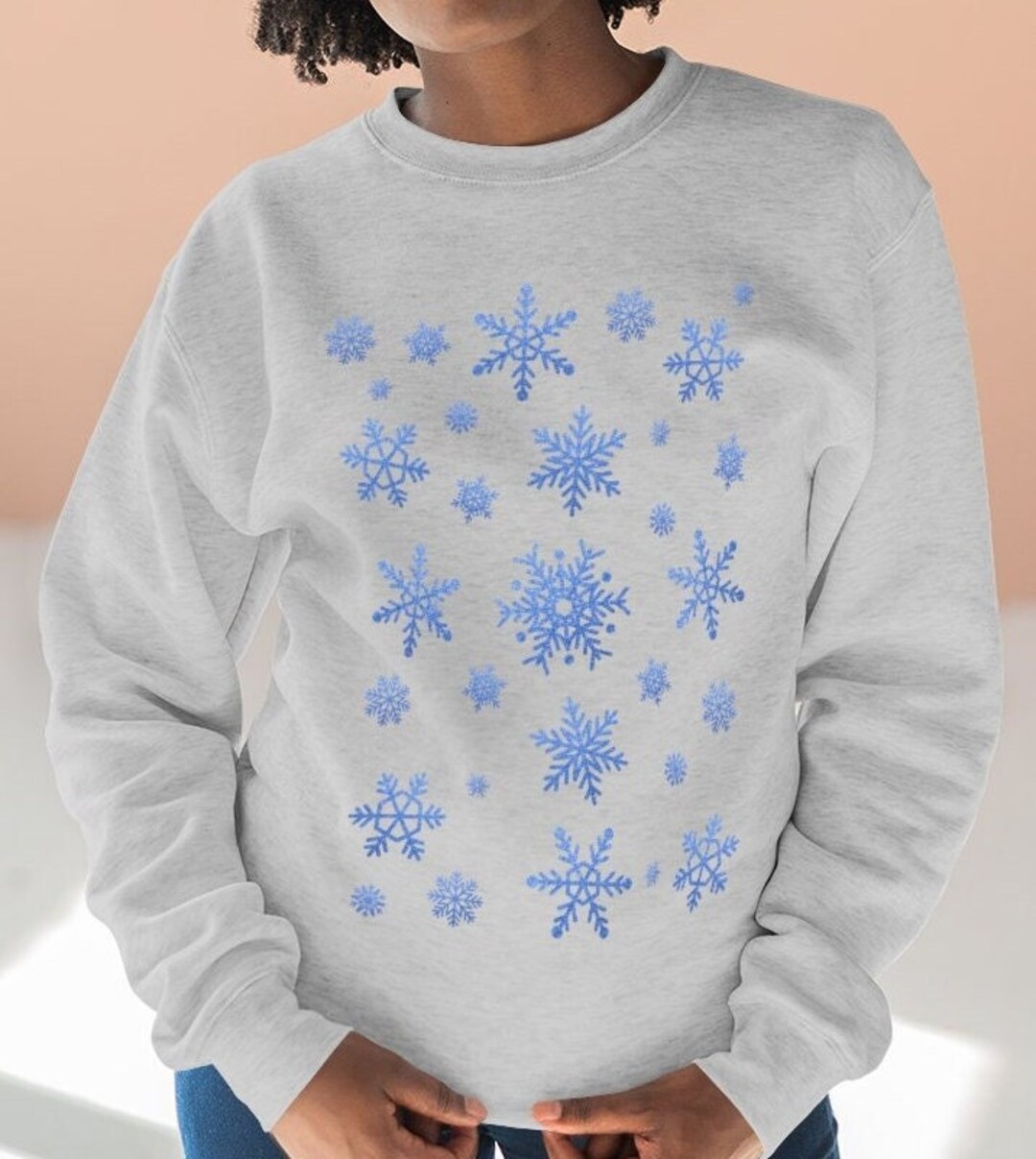 Christmas Snowflake Plush Pullover - Blue main image 0