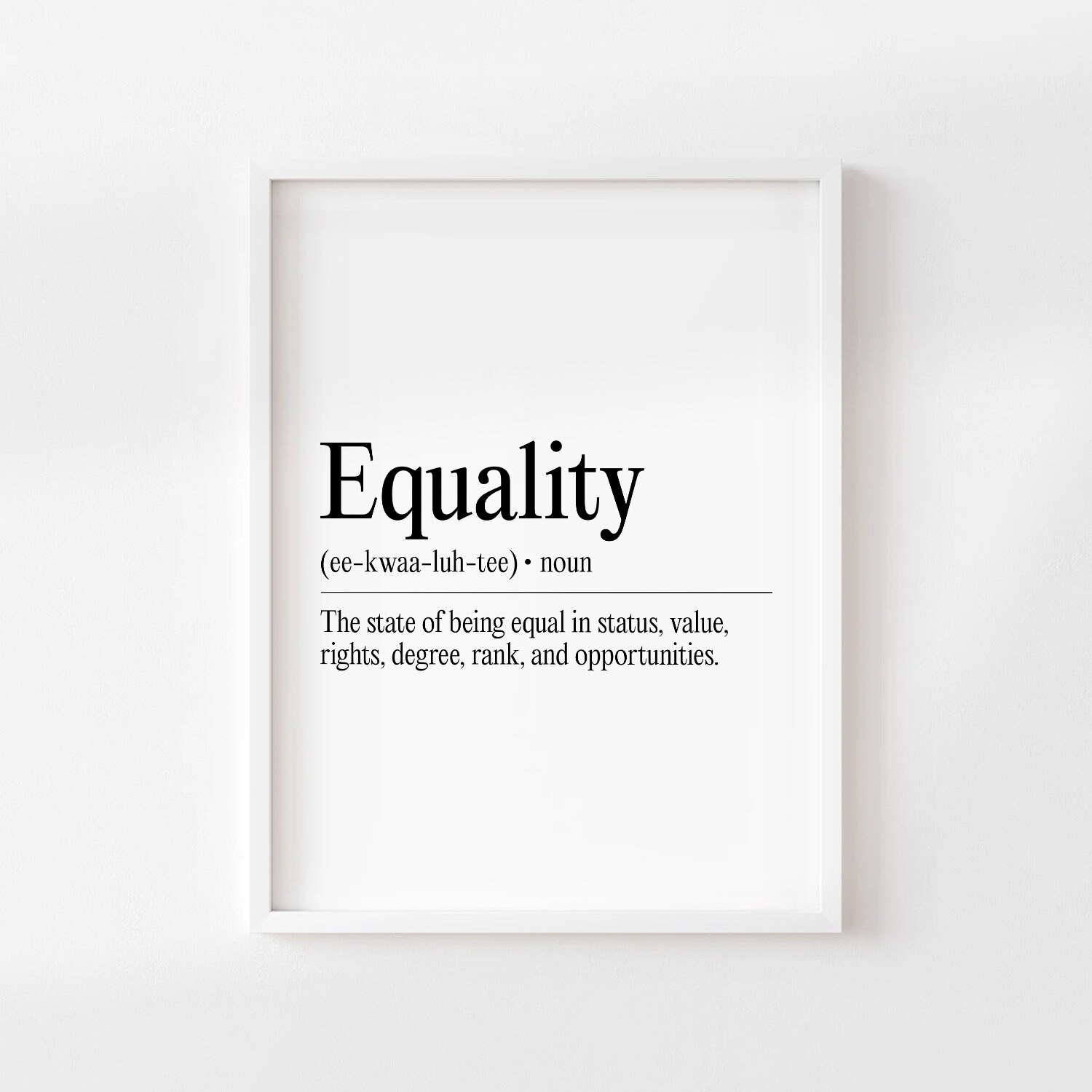 Equality Inspirational Wall Art Office Decor Inspirational - Etsy