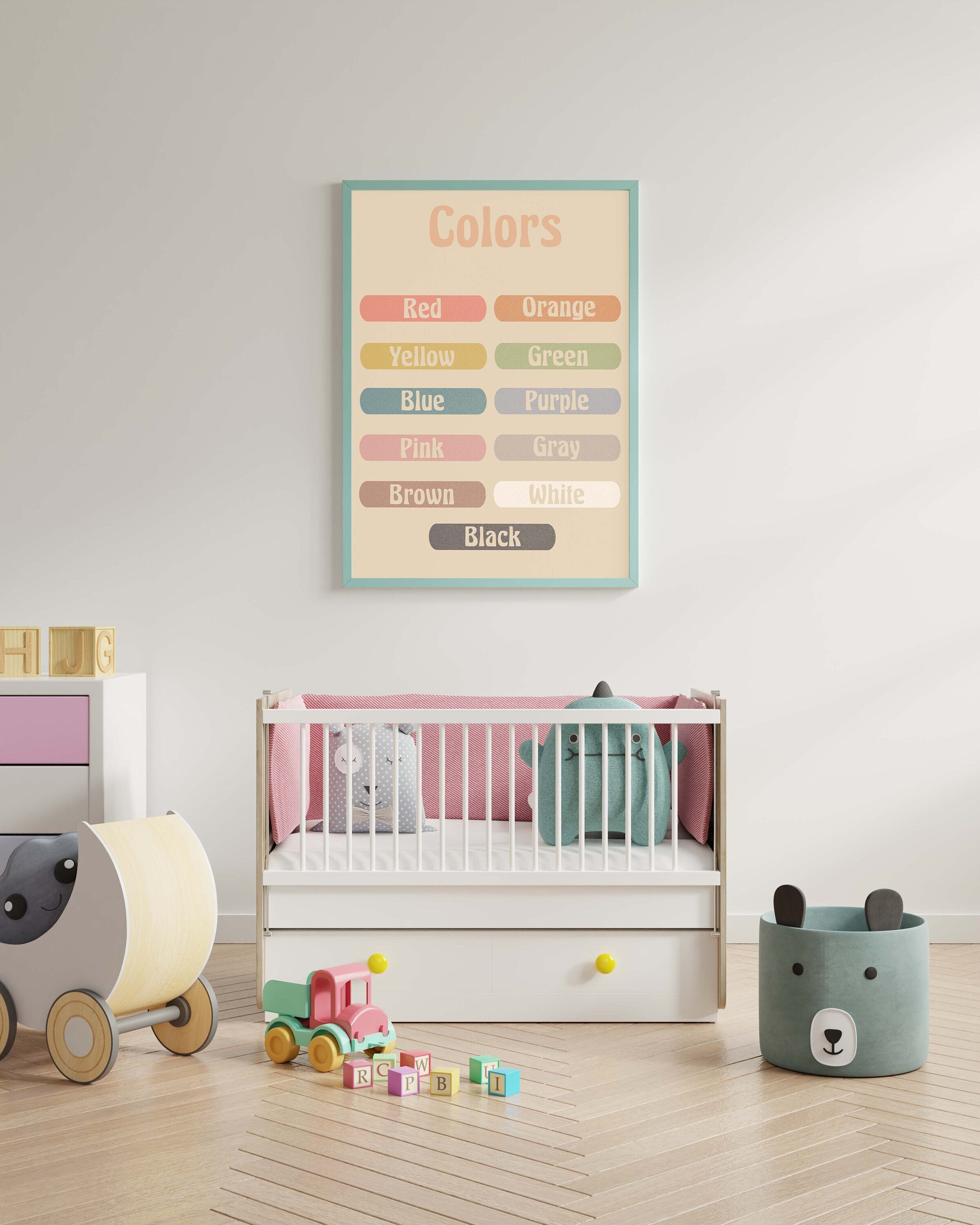 Colors Wall Art, Educational Print, Classroom Decor, Learning Print ...