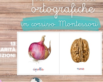 Montessori Spelling Rules Worksheets – Italian / English | Montessori Spelling PDF | Montessori Spelling Features: Difficult Sounds