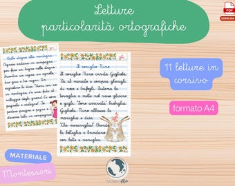 Readings on Spelling Differences | Montessori Printables | Readings in Italic | Spelling Difficulties | ch gh gn Double Exceptions
