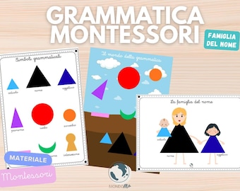 Montessori Grammar | The Name Family | The World of Grammar | Name Box | Grammatical Symbols | Montessori Language Commands
