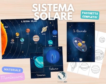Solar System Study | Montessori Materials | Planets | Nomenclature | Flashcards | Astronomy | First Cosmic Fable