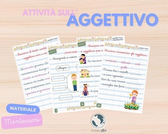 Montessori activity on the adjective