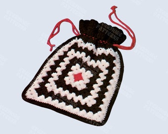 Vintage Crochet Pattern Granny Square Tote Bag | Granny Square Purse Crochet Handbag Easy Crochet Bag | 1970's Instant Digital Download PDF