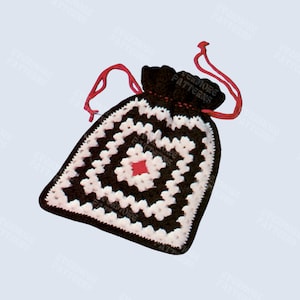 Vintage Crochet Pattern Granny Square Tote Bag | Granny Square Purse Crochet Handbag Easy Crochet Bag | 1970&#39;s Instant Digital Download PDF