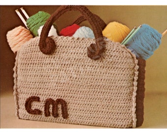 Crochet Tote Bag Vintage Crochet Pattern | Crochet Purse Handbag Pocketbook | Crochet Sewing Bag | Easy Crochet Project Digital Download PDF