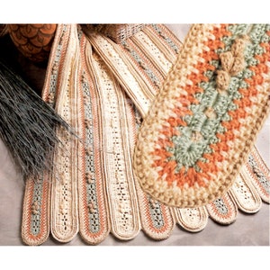 Vintage Crochet Pattern Afghan | Mile A Minute Afghan Pattern | Quick Easy Afghan Blanket Crochet Strips Southwest | Digital Download PDF