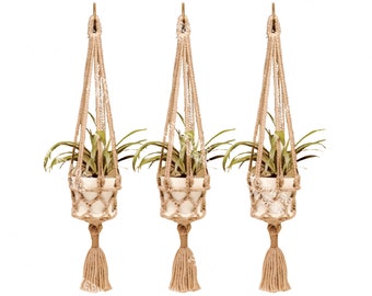 Vintage CROCHET Pattern Plant Hanger | Macrame Style Crochet Plant Hanger | Macrame Hanging Planter 1970's 70s Instant Digital Download PDF
