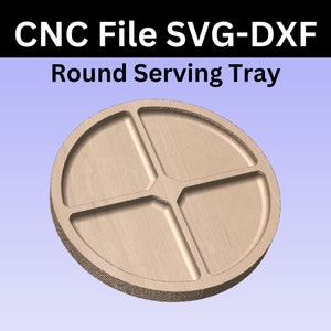 Round Serving Tray CNC File- SVG, DXF, Cnc Gift