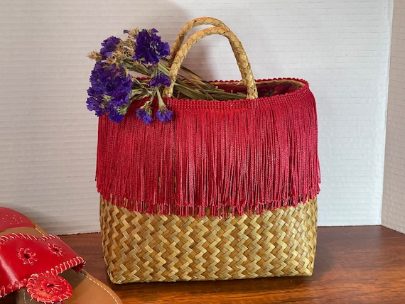 Handwoven Purse with Fringe - image 1