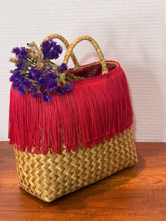 Handwoven Purse with Fringe - image 3