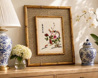 Antique Japanese Silk Folkart