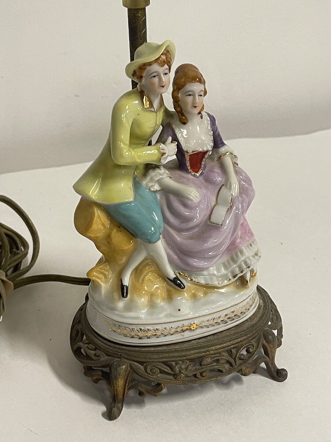 Antique Figurine Lamp Etsy