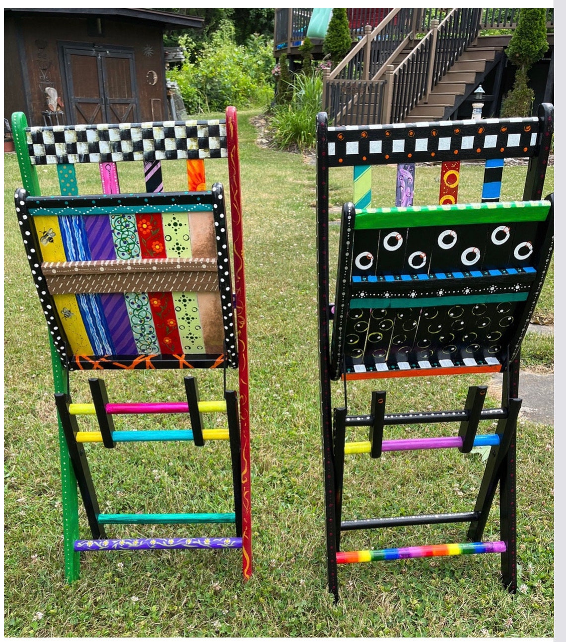 Painted Vintage Folding Chair Etsy