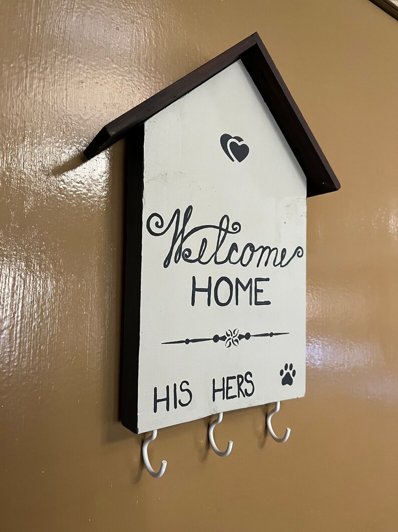 Welcome Home Key Sign Welcome Home Key Holder - Etsy