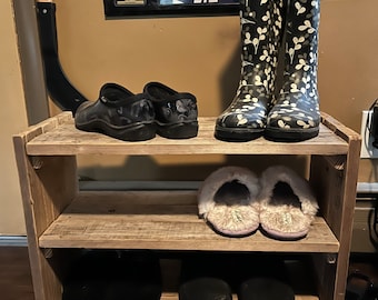 Rustic Shoe Rack - Etsy