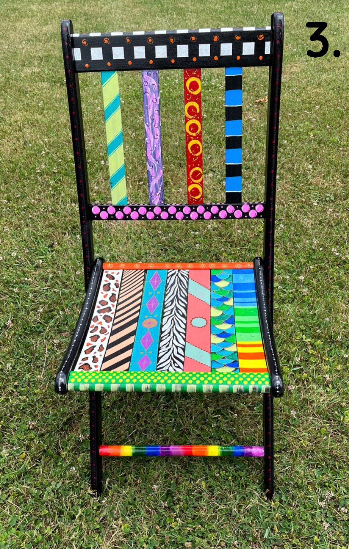 Painted Vintage Folding Chair Etsy