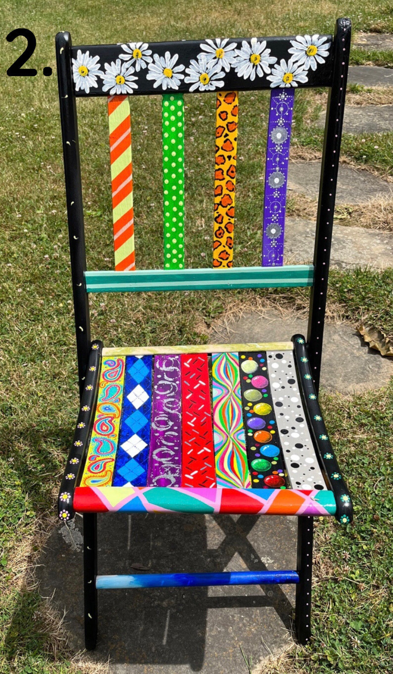 Painted Vintage Folding Chair Etsy