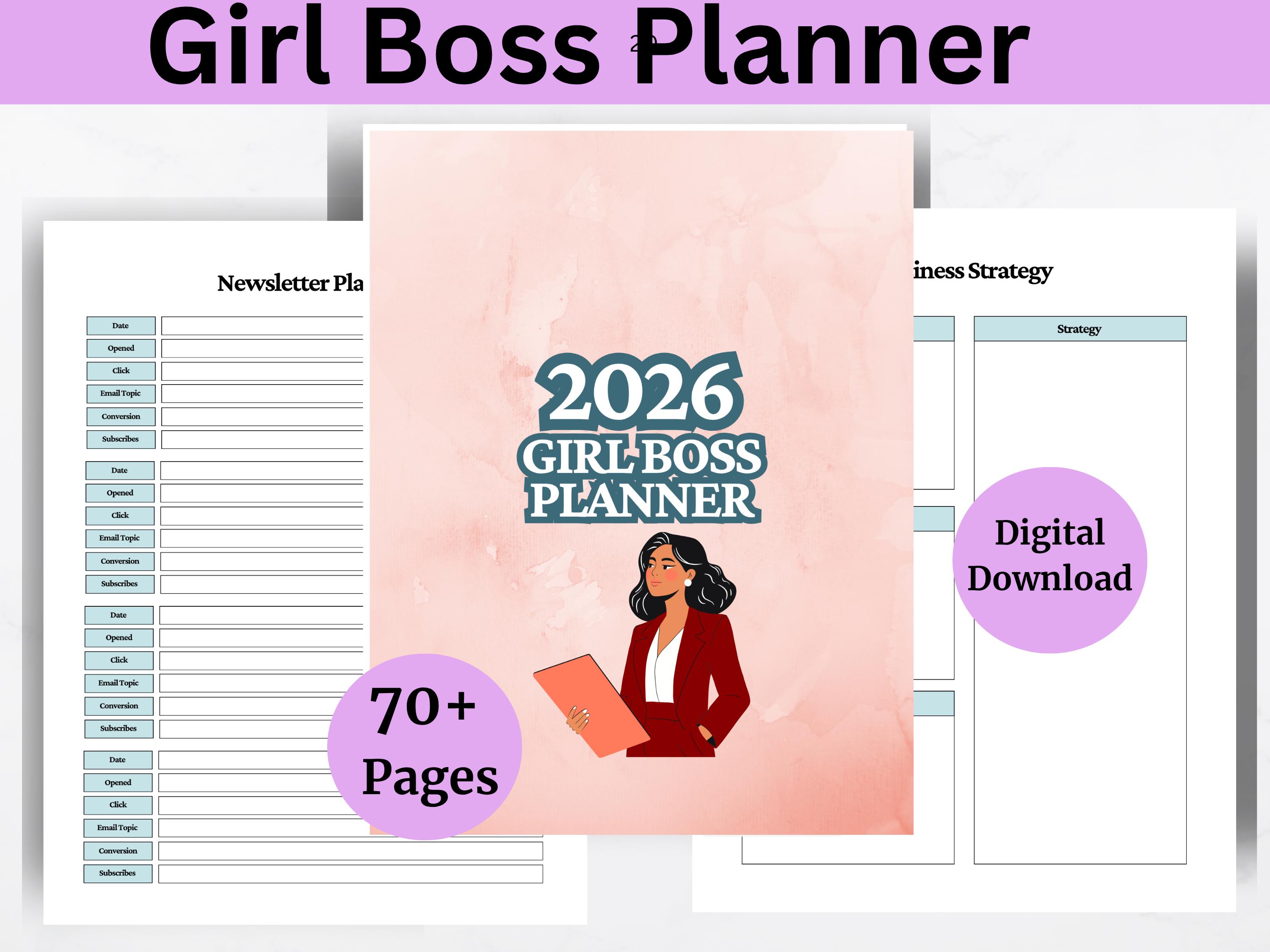 Buy 2026 Girl Boss Planner Printable | Business and Life Planner PDF ...
