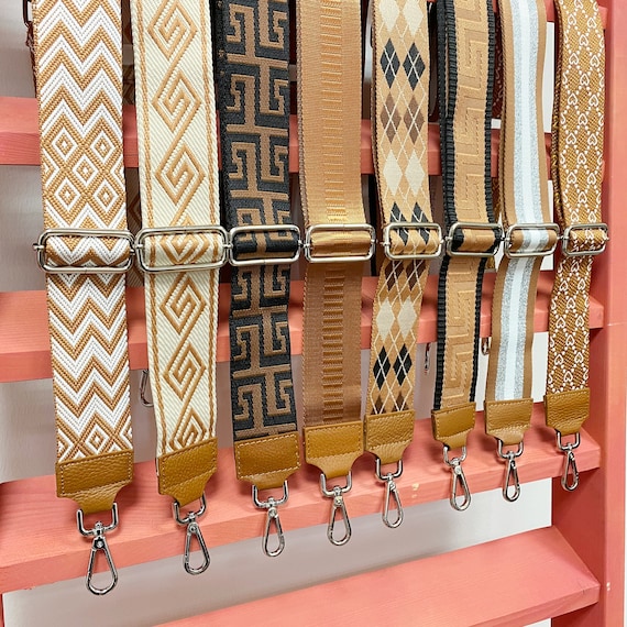 Cognac Braun Taschenriemen mit Leder, Taschengurt breite, Gurtband