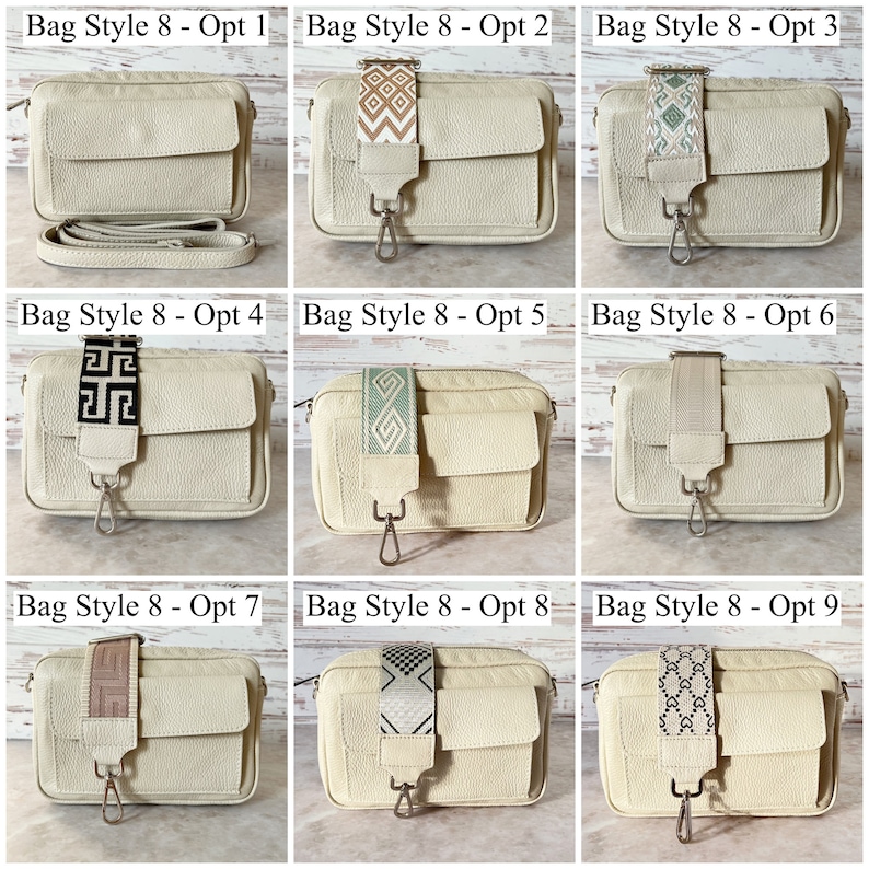 Bauchtasche Beige Leder für Frauen, Umhängetasche Damen Breitem Gurt, Creme Gürteltasche Mittelalter, Schultertasche Groß, Geschenk Mutter Bag Style - 8