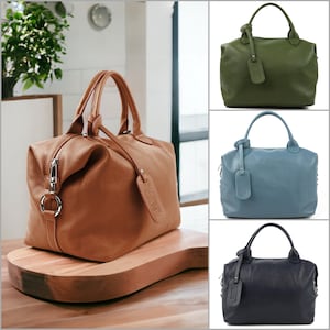 Leder-Reisetasche, Schulter-Reisetasche mit verstellbarem Riemen, Ledertasche Geschenk für Männer Frauen, Gepäcktasche für die Reise