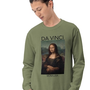Da Vinci Mona Lisa Sweatshirt Unisex Sweatshirt | Sweatshirt Artsy Aesthetic Clothing Renaissance Shirts Literature Bookish Dark Academia