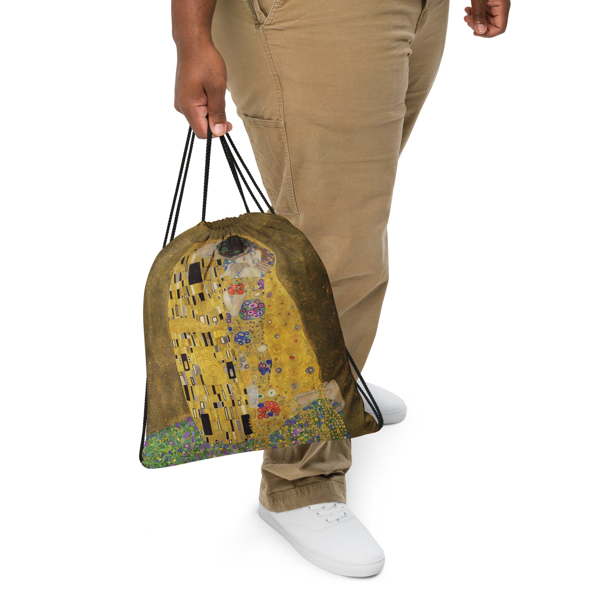 Klimt Gold Print Pattern Crossbody bags