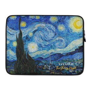 Van Gogh Starry Night Laptop Sleeve |Van Gogh Painting, Laptop, Macbook Soft Case, The Starry Night | 13&quot; and 15&quot;