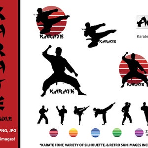 KARATE Svg, Eps, Png, Jpg Bundle - Commercial Use Allowed **